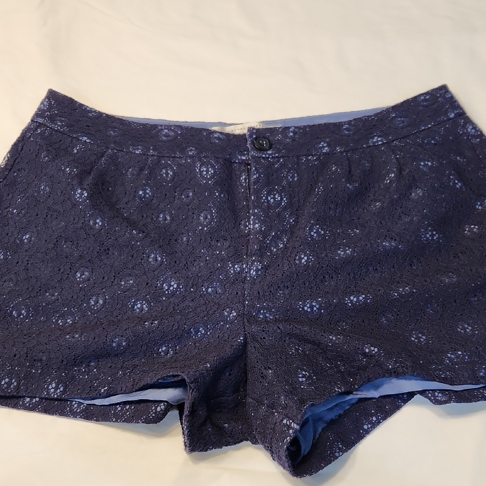 LC Lauren Conrad Navy Lace High-Rise Shorties